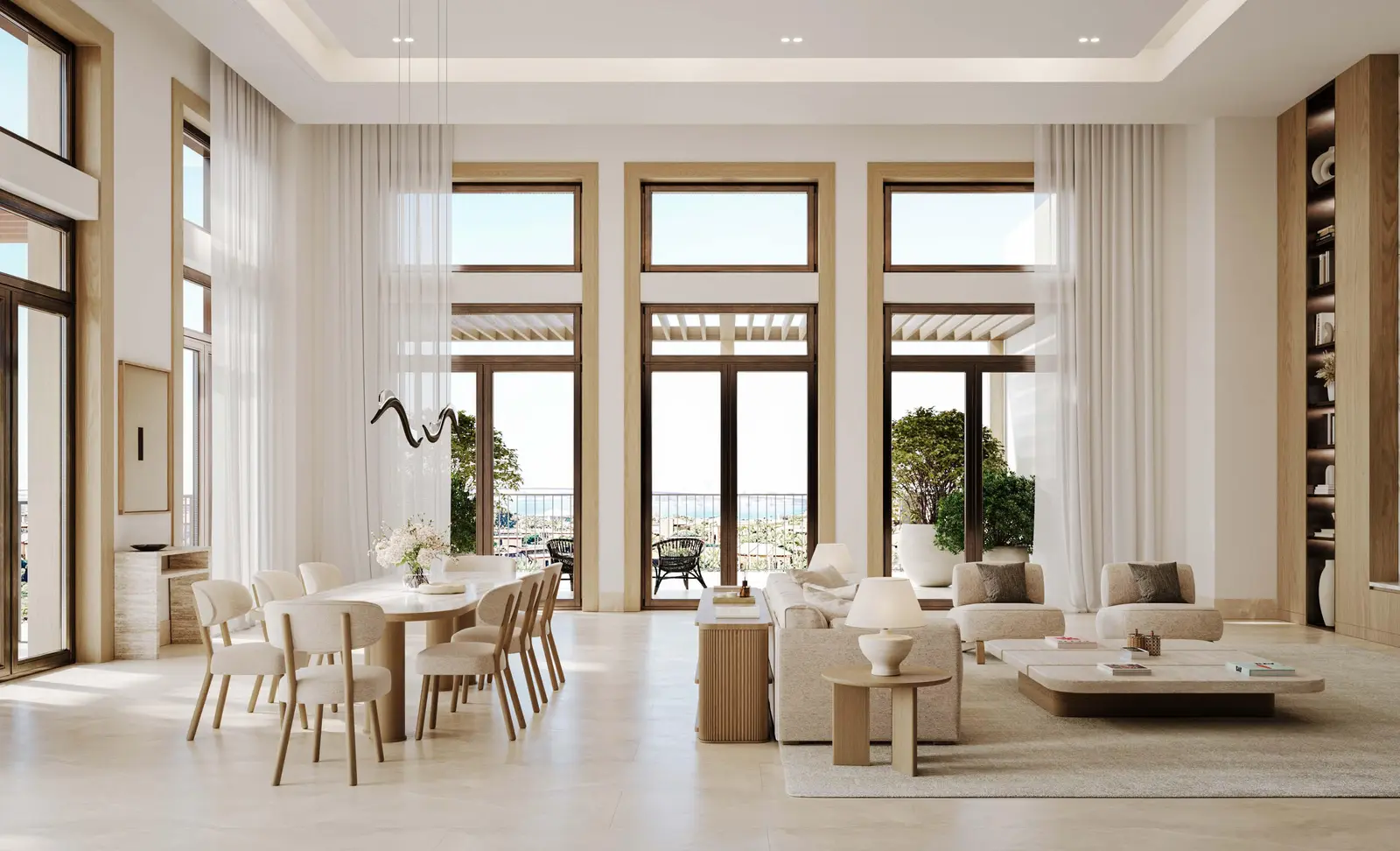 Contemporary apartment interior showcasing sleek finishes in Nawayef Park Views.